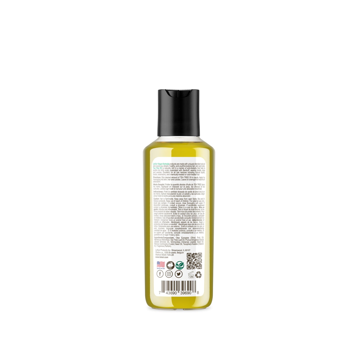 LeKair Olive Oil Vegan Formula Hair, Skin, & Nails Oil