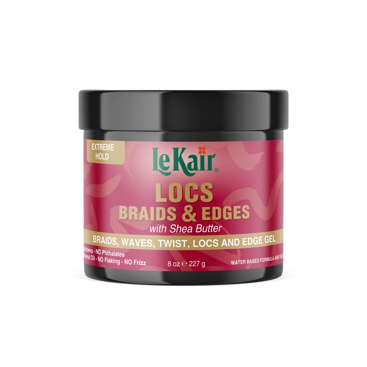 LeKair Locs, Braids & Edges Gel 8 oz + BONUS Original Cholesterol 2.4 oz.