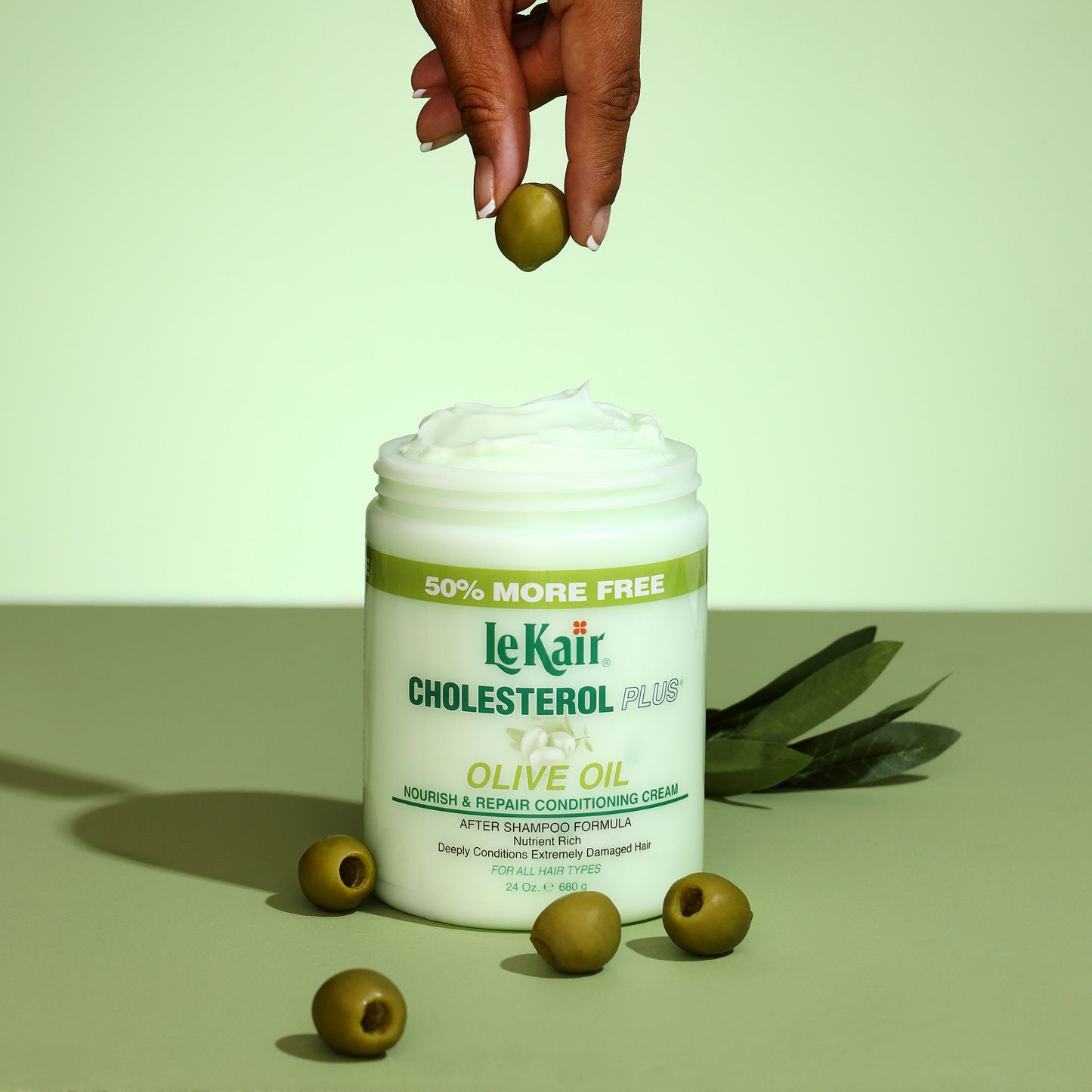 LeKair Cholesterol Plus Olive Oil Nourish & Repair Conditioning Cream